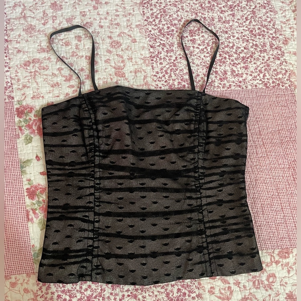 Beautiful black and pink undertones corset top